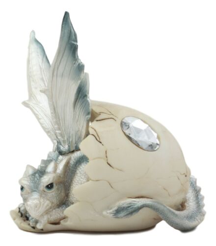June Birthstone Dragon Egg Statue 5"Tall Alexandrite June Birthday Gem Dragon - Ebros Gift