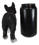 Realistic Lifelike Black French Bulldog Frenchie Puppy Dog Figurine Pet Pal