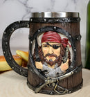 Ebros Caribbean Seas Pirate Captain Sparrow And Hook Large Tankard Coffee Mug
