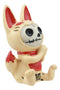 Ebros Japanese Beckoning Fox Maneki Kitsune Furry Bones Figurine 3" Tall Furrybones Skeleton Collectible Statue