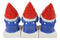 Ebros Gnomes In See Hear Speak No Evil Salt Pepper Shakers & Toothpick Holder