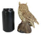 Eagle Owl Owlet Baby On Tree Stump With Motion Sensor Live Hooting Sound Statue