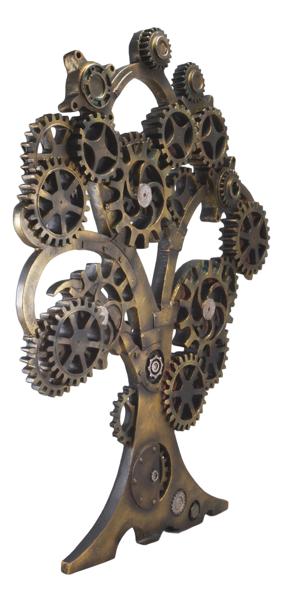 Ebros Large 20" High Steampunk Tree of Life Wall Decor Victorian Sci Fi Celtic Sacred Tree with Painted Gearwork Pressure Gauge Hanging Plaque Figurine - Ebros Gift