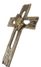 Rustic Western Faux Wooden God Bless Our Family Praying Hands Rugged Wall Cross