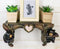 Whimsical 2 Climbing Black Bears By Forest Tree Branches Floating Wall Shelf