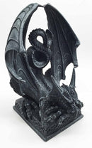 Ebros Crouching Dragon Cell Phone Figurine In Faux Stone Resin Desktop Decor
