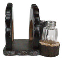 Ebros Animal Totem Black Bear Paw Napkin and Salt Pepper Shakers Holder Statue