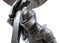 Ebros The Accolade Kneeling Knight Suit of Armor Ceremony Side Table Lamp 22"H