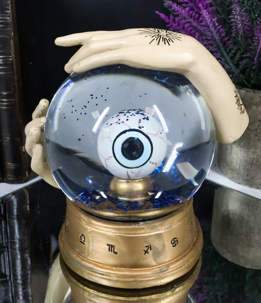 Wicca Psychic All Seeing Eye of Providence With Chirology Hand Palms Water Globe