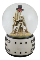 Day of The Dead Love Never Dies French Kissing Skeletons At Beach Water Globe