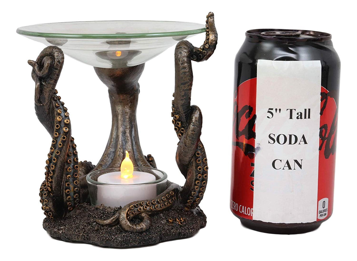 Ebros Nautical Ocean Marine Octopus Oil Warmer Or Wax Tart Burner Candle Holder Statue