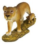 Safari African Lion Queen Lioness With Cub Family Statue 11"L Animal Collectible
