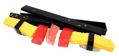 Black Dragonfly Tombo Design Lacquered Chopstick Set With Travel Storage Case