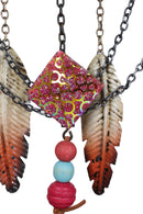 Southwestern Silver Moon Tree Of Life Arrow Dreamcatcher Feathers Desktop Plaque