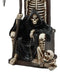 Ebros The Dark Lord Grim Reaper Seated On Skeletons And Skulls Throne Statue 11"Tall