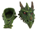 Ebros Fantasy Greenman Spiked Tree Dragon Head Decorative Jewelry Box Figurine