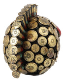 12-Gauge Shotgun Bullet Shell Casings Marauder War Dog Mohawk Skull Figurine