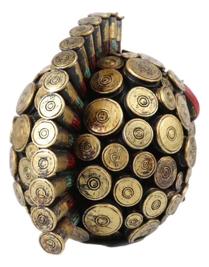 12-Gauge Shotgun Bullet Shell Casings Marauder War Dog Mohawk Skull Figurine