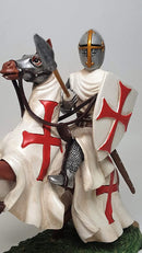 Crusader English Jostling Phalanx Spear Knight Cavalry Horse Figurine Statue