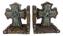 Rustic Turquoise Western Star Horseshoes Cross Braided Ropes Decorative Bookends
