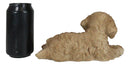 Realistic Adorable Cockapoo Spoodle Puppy Dog Lying On Belly Figurine Pet Pal