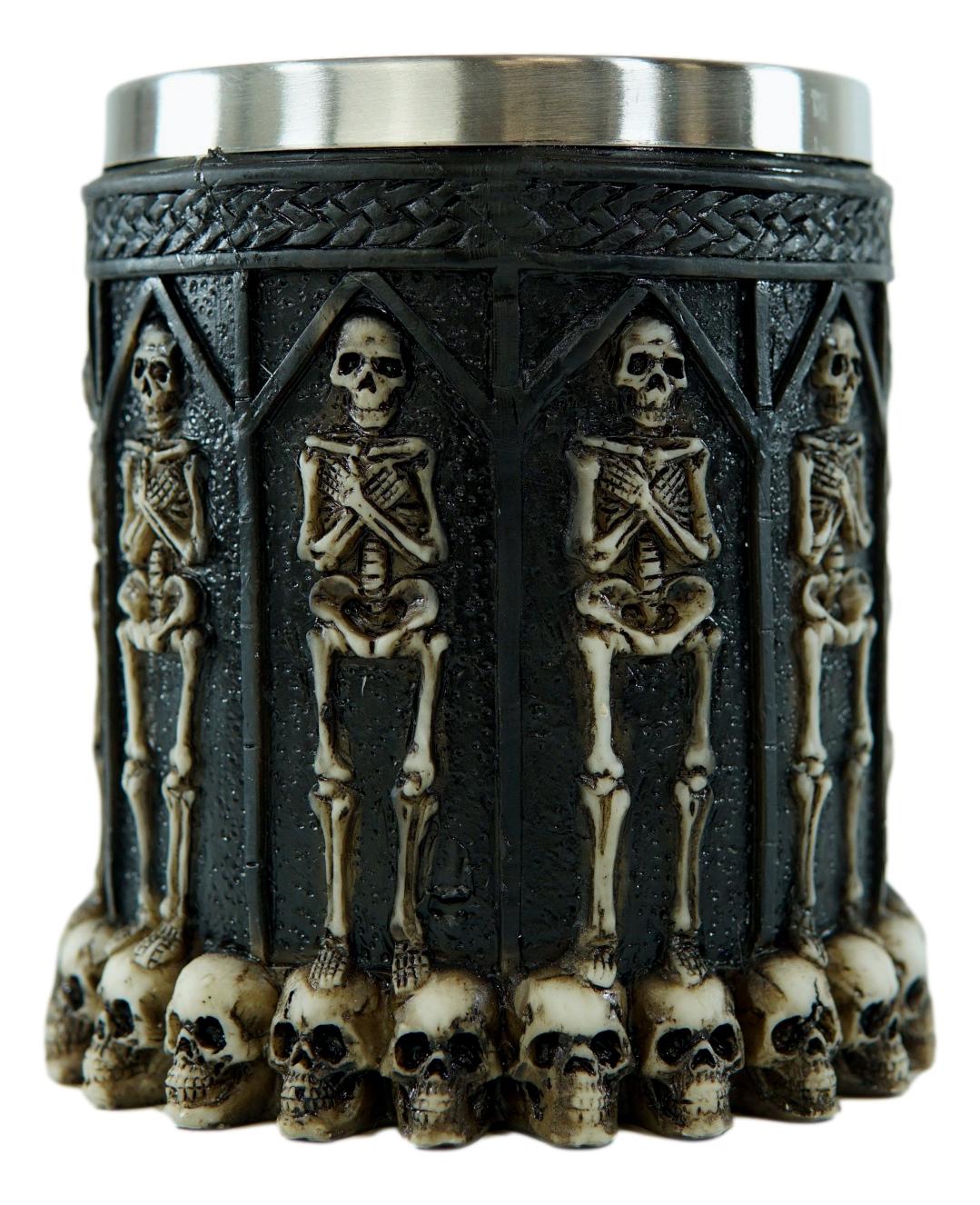 Ebros Gift Skeleton Ossuary Graveyard Labyrinth Death Tankard Coffee Beer Mug Cup