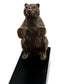 Ebros Gift Brass Metal Grizzly Brown Bear Door Stop Stopper Wedge Home Decor