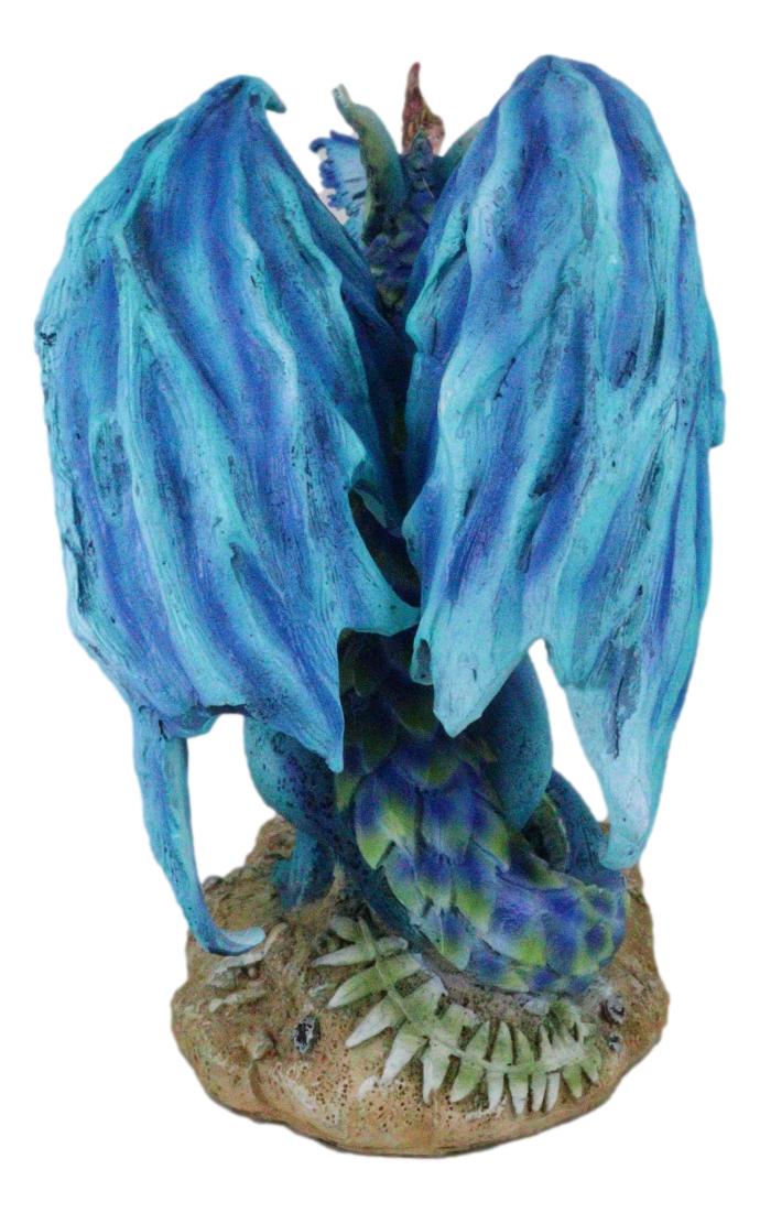 Amy Brown Strange Encounter Blue Dragon With Toadstool Pixie Fairy Figurine