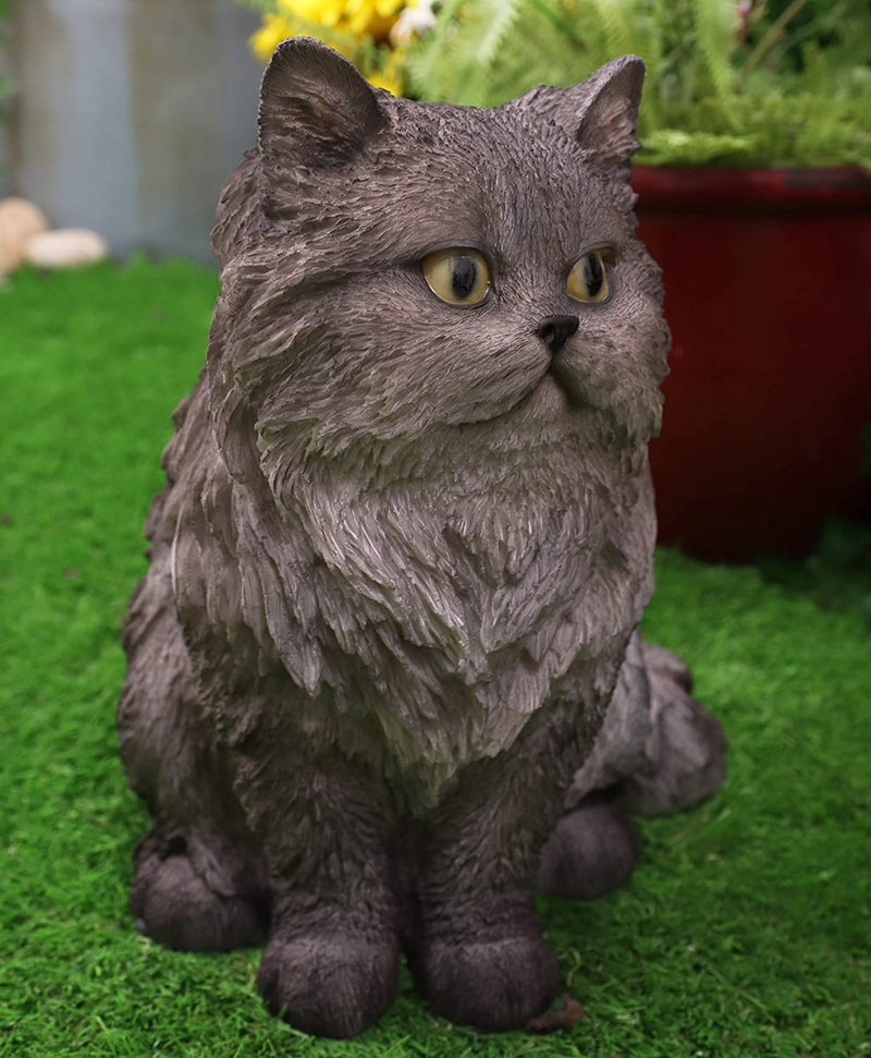 Ebros 12"H Realistic Animal Persian Cat Kitten Collectible Home Decor Figurine