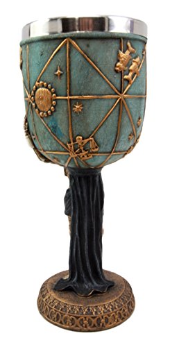 Ebros Greek Titan God Atlas Skeleton Bearing Globe 5oz Wine Drink Goblet Chalice Cup