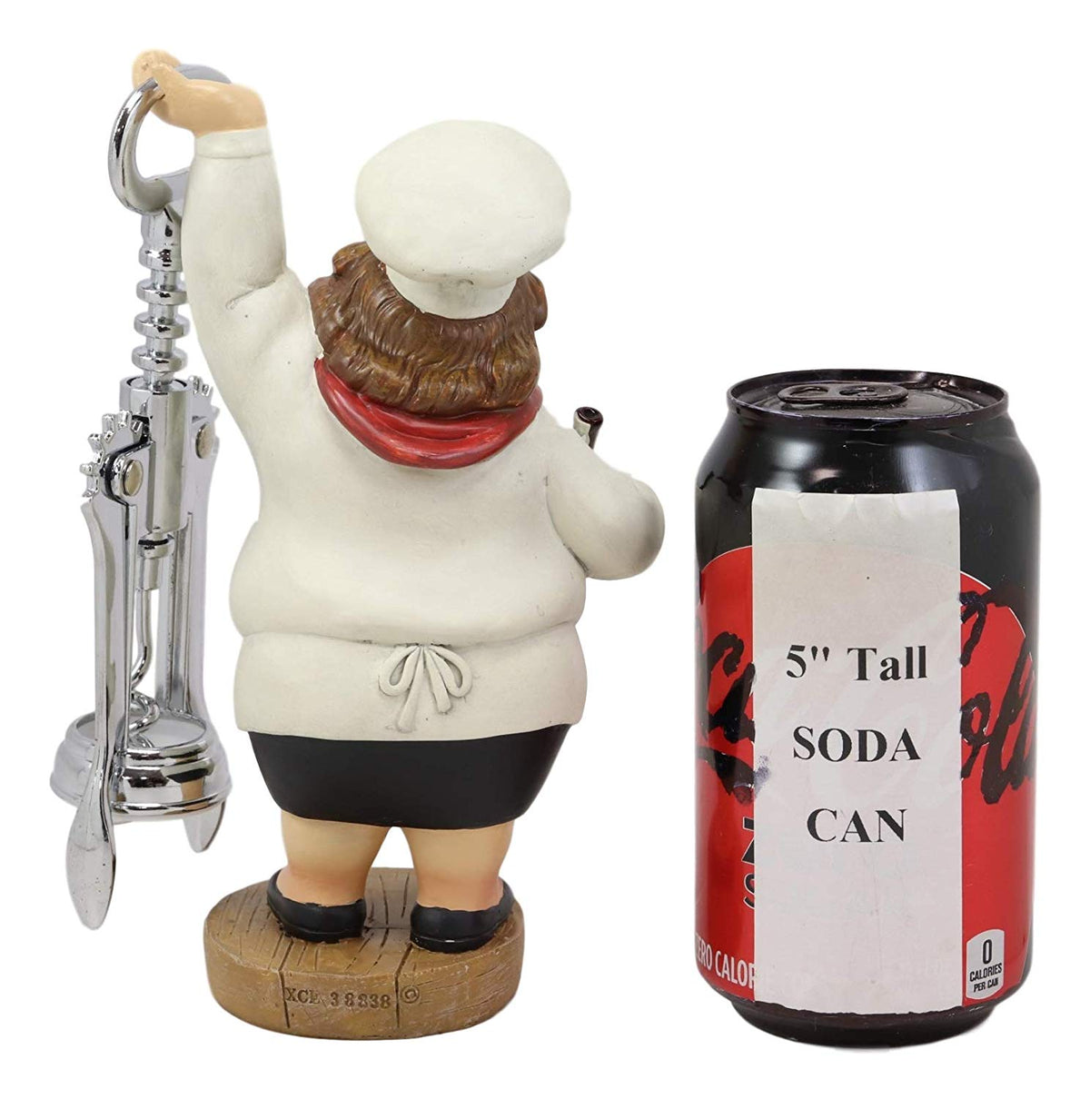 Ebros Gift Whimsical Hand Painted Novelty Corkscrew Wine Bottle Cork Opener Party Hosting Beverage Accessory Home And Kitchen Decor Organizer (Italian Female Lady Chef) - Ebros Gift