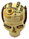 Ebros Severed Steampunk Cyborg Skull Figurine 3"H Robotic Skull With Painted Gear Work