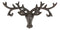 Cast Iron Vintage Western Rustic Stag Deer with Crown Antlers Wall Key Hooks