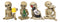Ebros Addicted to The Bones Drinking Puffing Smoking Vices Skeletons Figurine Set of 4