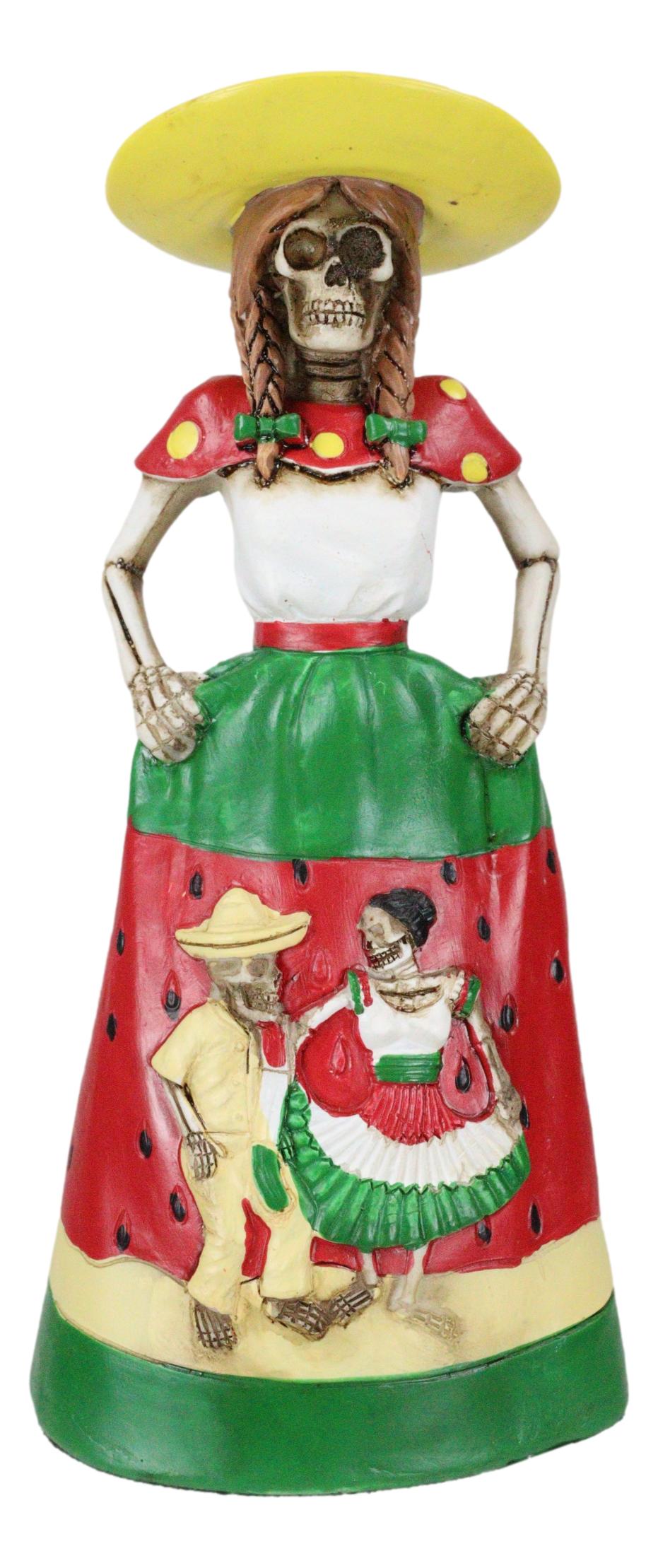 Day of The Dead Sandia Senorita Watermelon Garment Lady Skeleton Dancer Figurine