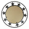 24"D Western Lone Star With Mini Stars Metal Circle Wall Mirror Plaque Decor