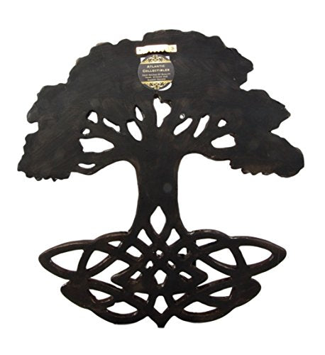 Ebros Gift Celtic Tree of Life With Symbollic Knotwork Root System Decorative Wall Plaque Figurine 13"H