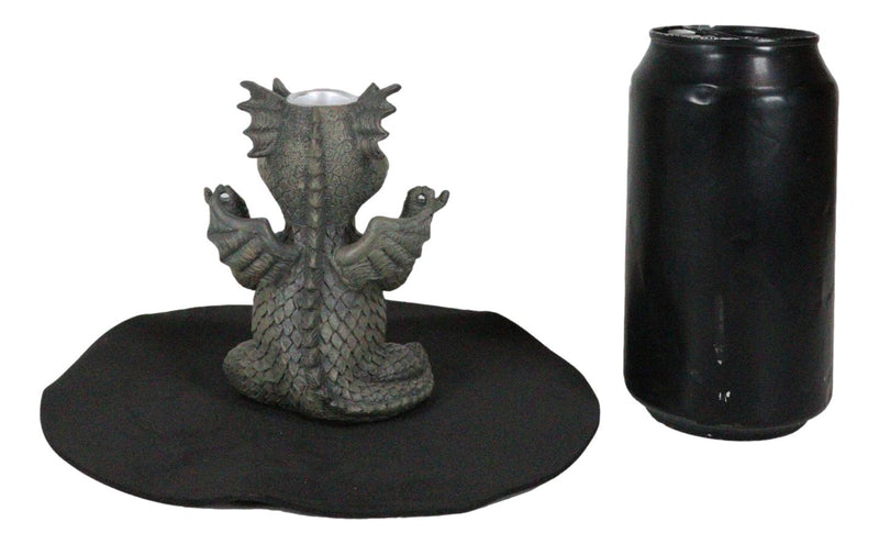 Zen Whimsical Garden Dragon Yoga Sitting In Meditation Backflow Incense Burner