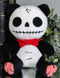 Ebros Furry Bones Skeleton Pandie Panda with Red Bow Tie Plush Toy Doll 6" Tall