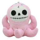 Ebros Furry Bones Skeleton Octopee The Pink Octopus Plush Toy Collectible 5"Tall