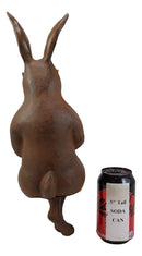 Ebros Large 14" Tall Aluminum Metal Whimsical Rabbit with Carrot Laptop On Coffee Break Garden Ledge Shelf Table Edge Sitter Statue Bunny Rabbits Rustic Cottage Lawn Pool Patio Decorative Figurine