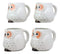 Ebros Gift Whimsical Tundra Forest Big Eyed White Snow Owl Ceramic 11oz Drinking Mugs Set of 4 As Kitchen Dining Home Decor Of Owls Owlet Nocturnal Bird Novelty Mug Cups For Coffee Tea Milk Beverage