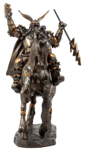 Ebros Norse Viking God Battle Cry Alfather Odin Riding On Sleipnir To Hel Figurine 9"L