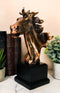 Western Wildlife Running Horse Stallion Head Bust Figurine With Trophy Base