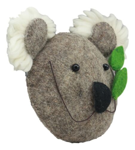 Fiona Walker England Handmade Organic Koala Bear Head Wall Decor Mini 8.5"Tall