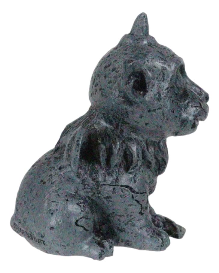 Gothic Winged Chimera Guardian Baby Lion Gargoyle Figurine Faux Stone Finish