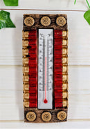 Ebros Western 12 Gauge Shotgun Shell Ammo Indoor Wall Thermometer Figurine 7.5"H