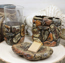 Rustic Stony Cross Love Joy Hope Tumbler Cup Soap Dish & Toothbrush Holder Set