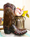 Rustic Western Cowboy Frill Fringe With Pink Stars Faux Leather Boot Vase Decor