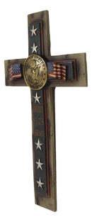 Western USA Military United States Army Medallion Flags and Stars Wall Cross